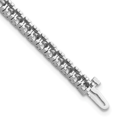 Holds 4.65 carat 50- Round Diamond 4-prong Tennis Bracelet Mounting - WBC