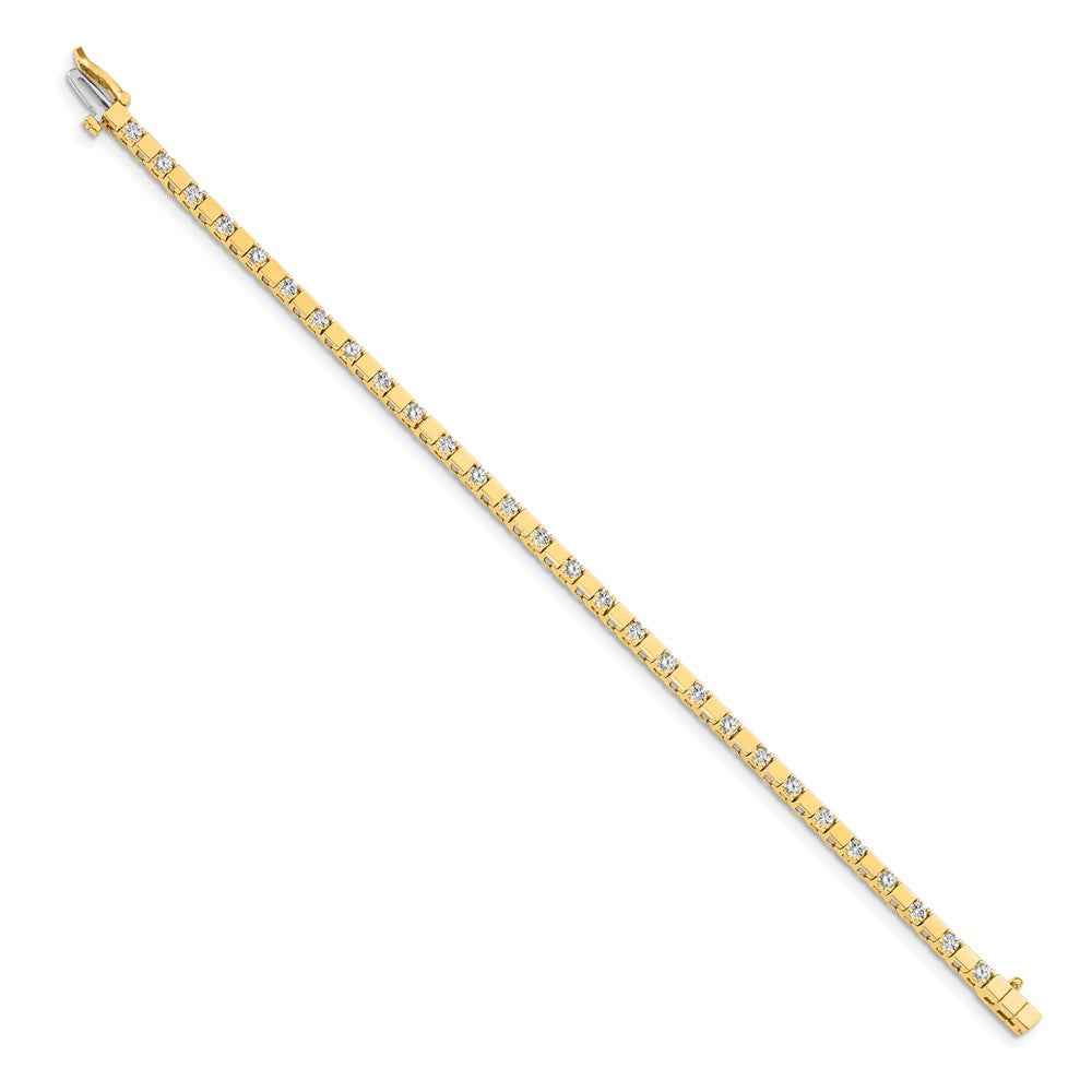 Holds 1.1 carat 28- Round Diamond Square Link Tennis Bracelet Mounting - WBC