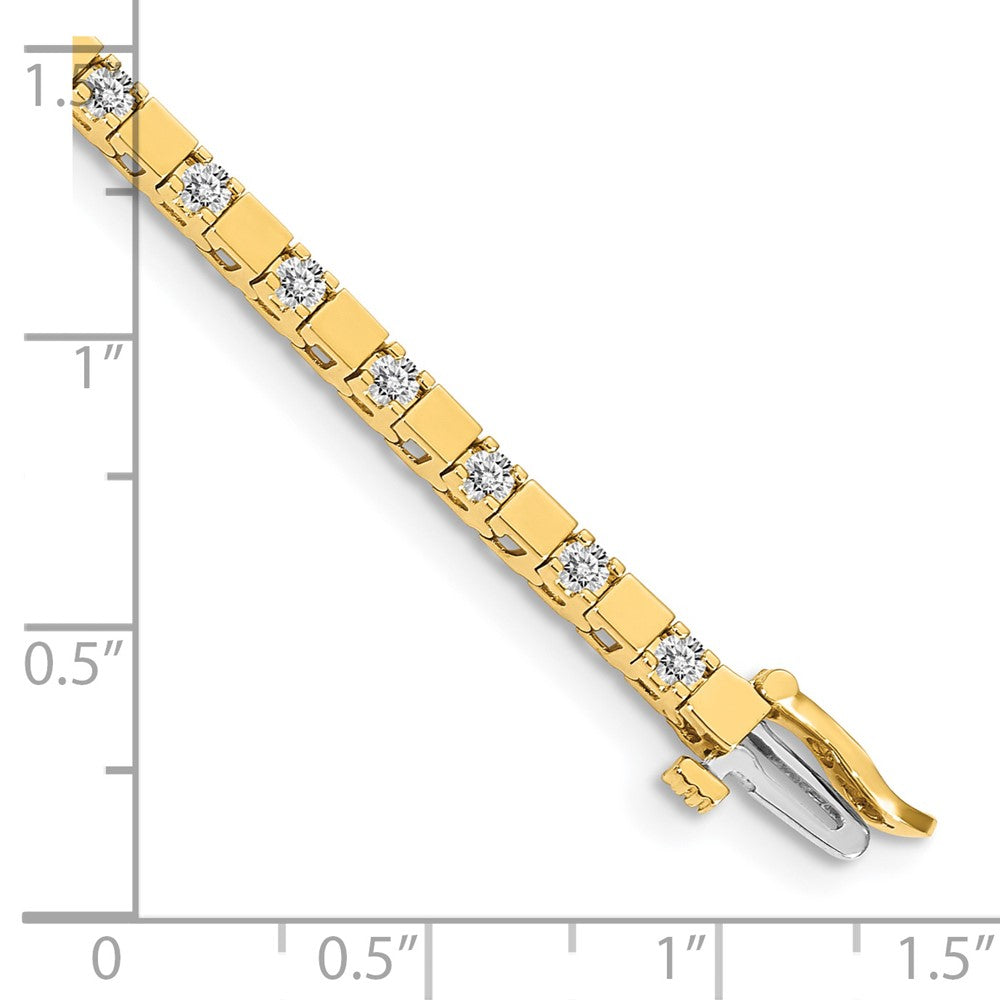 Holds 1.1 carat 28- Round Diamond Square Link Tennis Bracelet Mounting - WBC