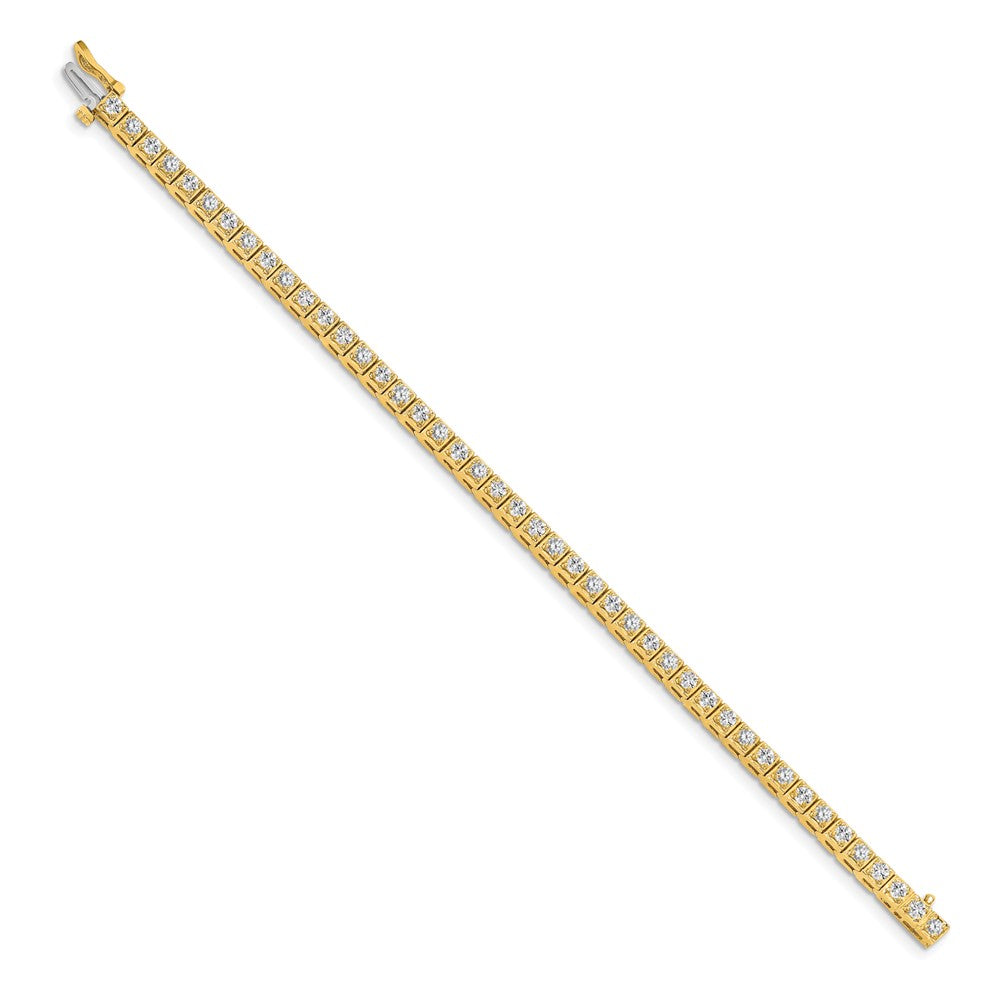 Holds 1.75 carat 44- Round Diamond 4-prong Tennis Bracelet Mounting - WBC