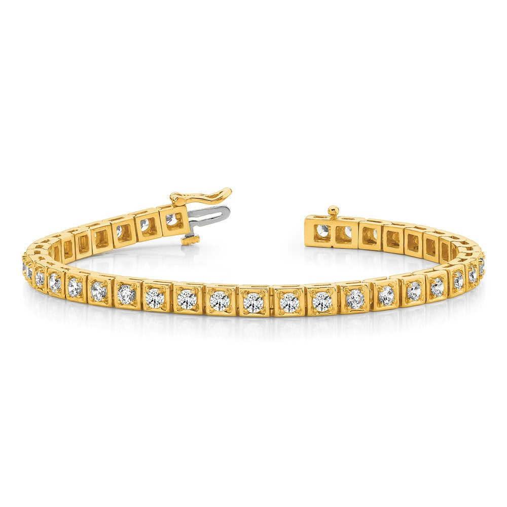 Holds 1.75 carat 44- Round Diamond 4-prong Tennis Bracelet Mounting - WBC