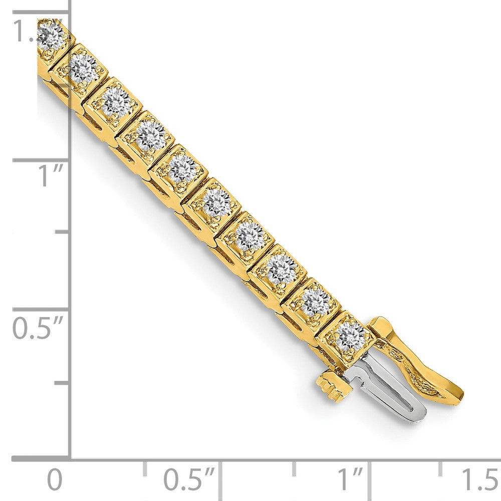 Holds 1.75 carat 44- Round Diamond 4-prong Tennis Bracelet Mounting - WBC