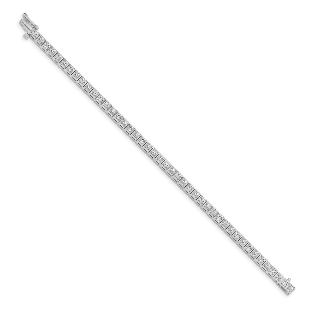 Holds 1.75 carat 44- Round Diamond 4-prong Tennis Bracelet Mounting - WBC