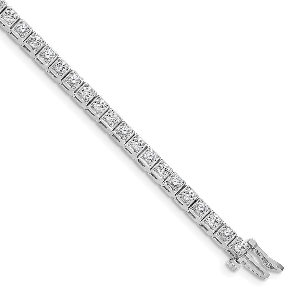 Holds 1.75 carat 44- Round Diamond 4-prong Tennis Bracelet Mounting - WBC