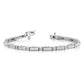 Holds 1 carat 19- Round Diamond Bar Link Tennis Bracelet Mounting - WBC