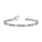 Holds 1.5 carat 28- Round Diamond Paperclip Link Tennis Bracelet Mounting - WBC