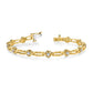 Holds 3/4 carat 11- Round Diamond 4-prong Bar Link Tennis Bracelet Mounting - WBC