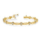 Holds 3/4 carat 11- Round Diamond 4-prong Bar Link Tennis Bracelet Mounting - WBC