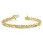 Holds 2.88 carat 28- Round Diamond Fancy Swirl Tennis Bracelet Mounting - WBC