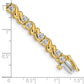 Holds 2.88 carat 28- Round Diamond Fancy Swirl Tennis Bracelet Mounting - WBC