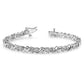 Holds 2.88 carat 28- Round Diamond Fancy Swirl Tennis Bracelet Mounting - WBC
