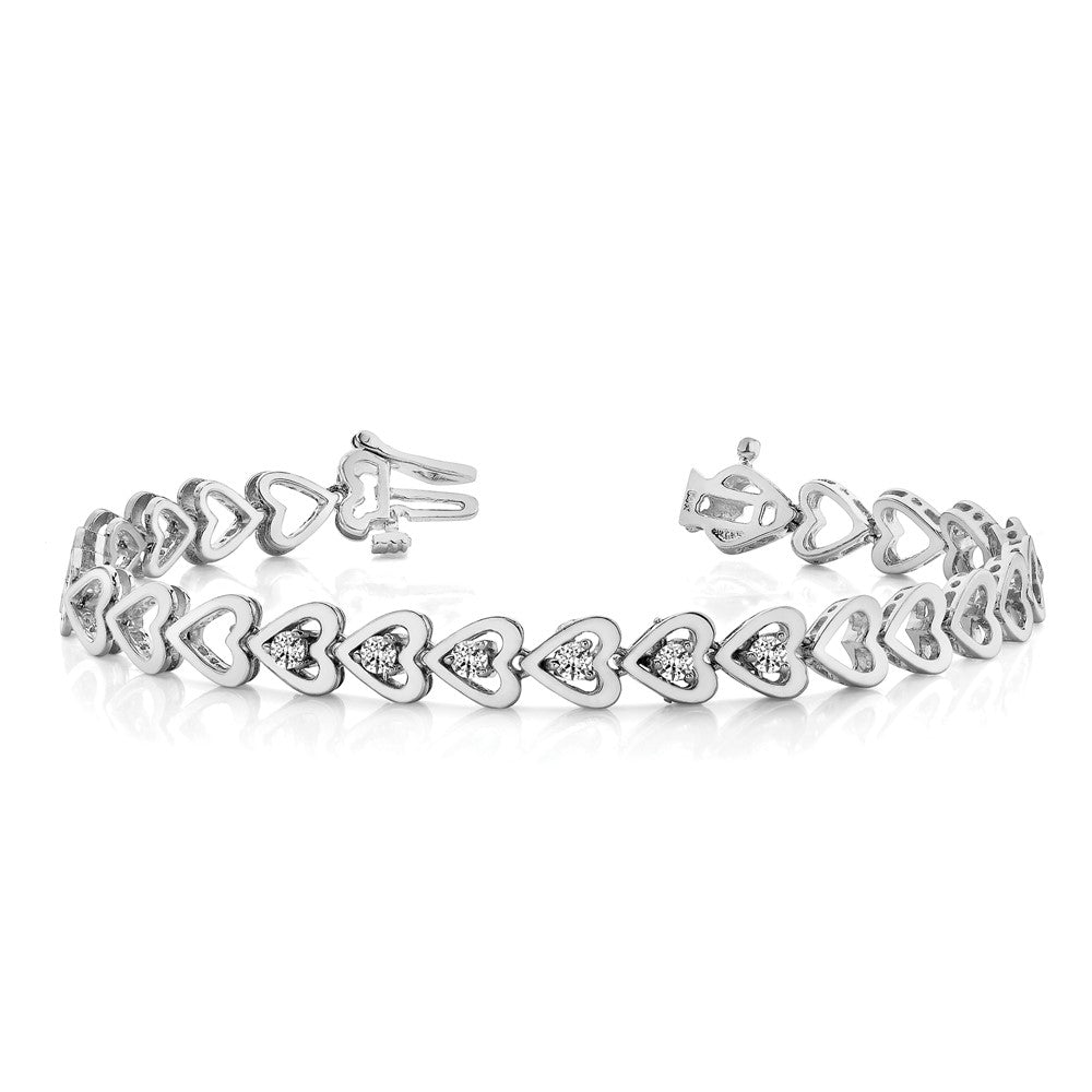 Holds 24 Stones up to Heart-Shaped Add-A-Diamond Bracelet - WBC