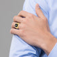 IB Goodman Cushion Onyx and AA Diamond Mens Ring - WBC