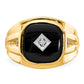 IB Goodman Cushion Onyx and AA Diamond Mens Ring - WBC
