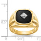 IB Goodman Cushion Onyx and AA Diamond Mens Ring - WBC