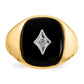 IB Goodman Cushion Onyx and AA Diamond Mens Ring - WBC