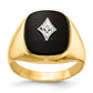 IB Goodman Cushion Onyx and AA Diamond Mens Ring - WBC
