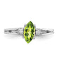 Marquise Peridot and 1/20 carat AA Diamond Ring - WBC