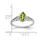 Marquise Peridot and 1/20 carat AA Diamond Ring - WBC