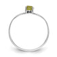 Round Peridot Split Shank Ring - WBC
