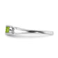 Round Peridot Split Shank Ring - WBC
