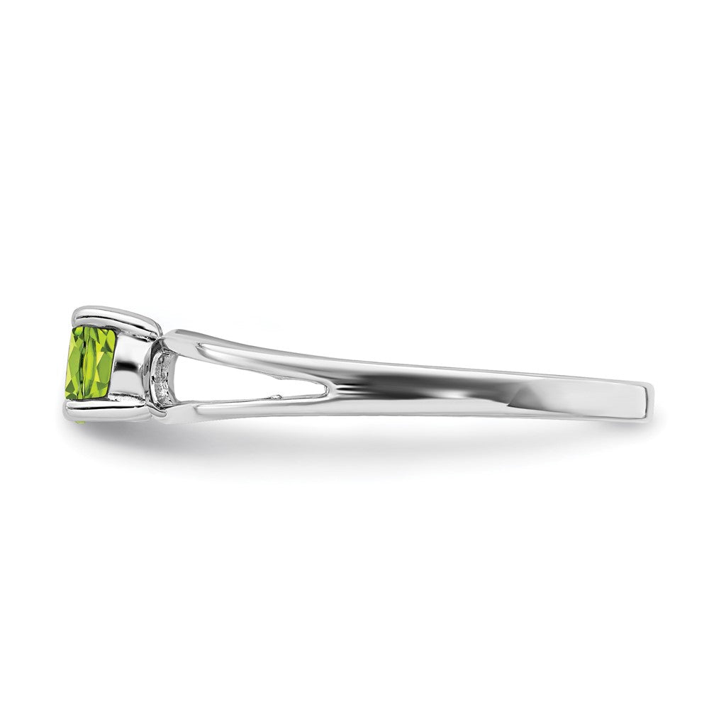 Round Peridot Split Shank Ring - WBC