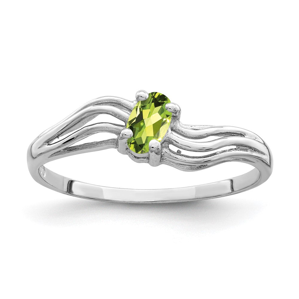 Oval Peridot Wave Ring - WBC