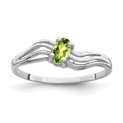 Oval Peridot Wave Ring - WBC