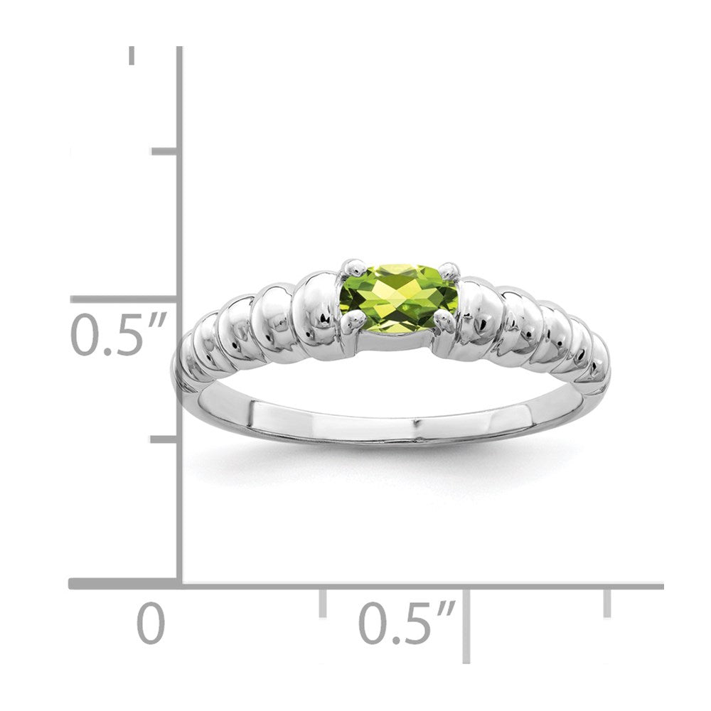 Oval Peridot East-West Ring - WBC