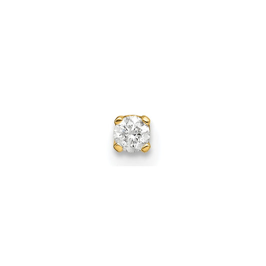 1/20 carat Single Stud AA Diamond Earring - WBC