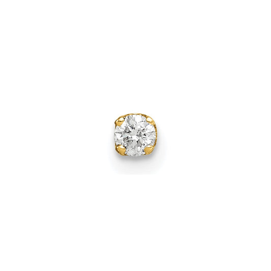 1/15 carat Single Stud AA Diamond Earring - WBC