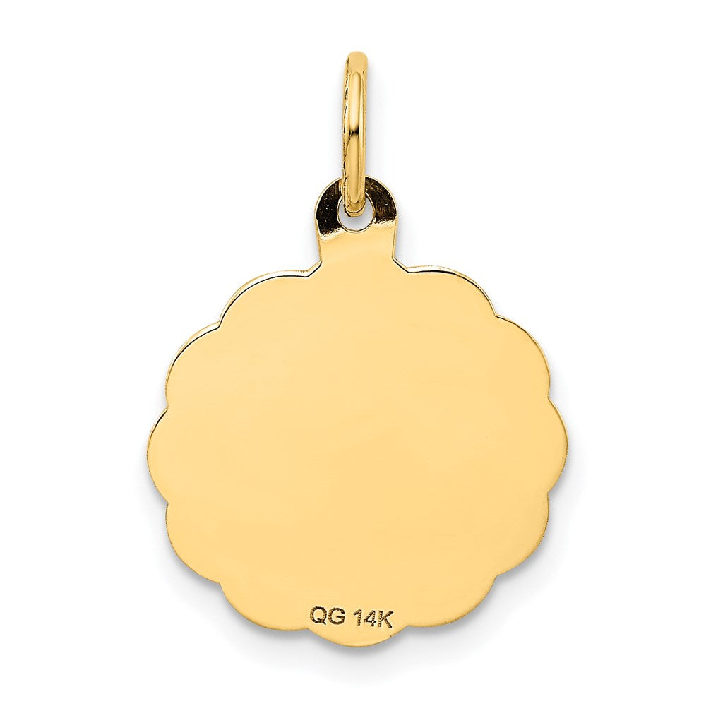 A DATE TO REMEMBER Engravable Disc Charm - WBC