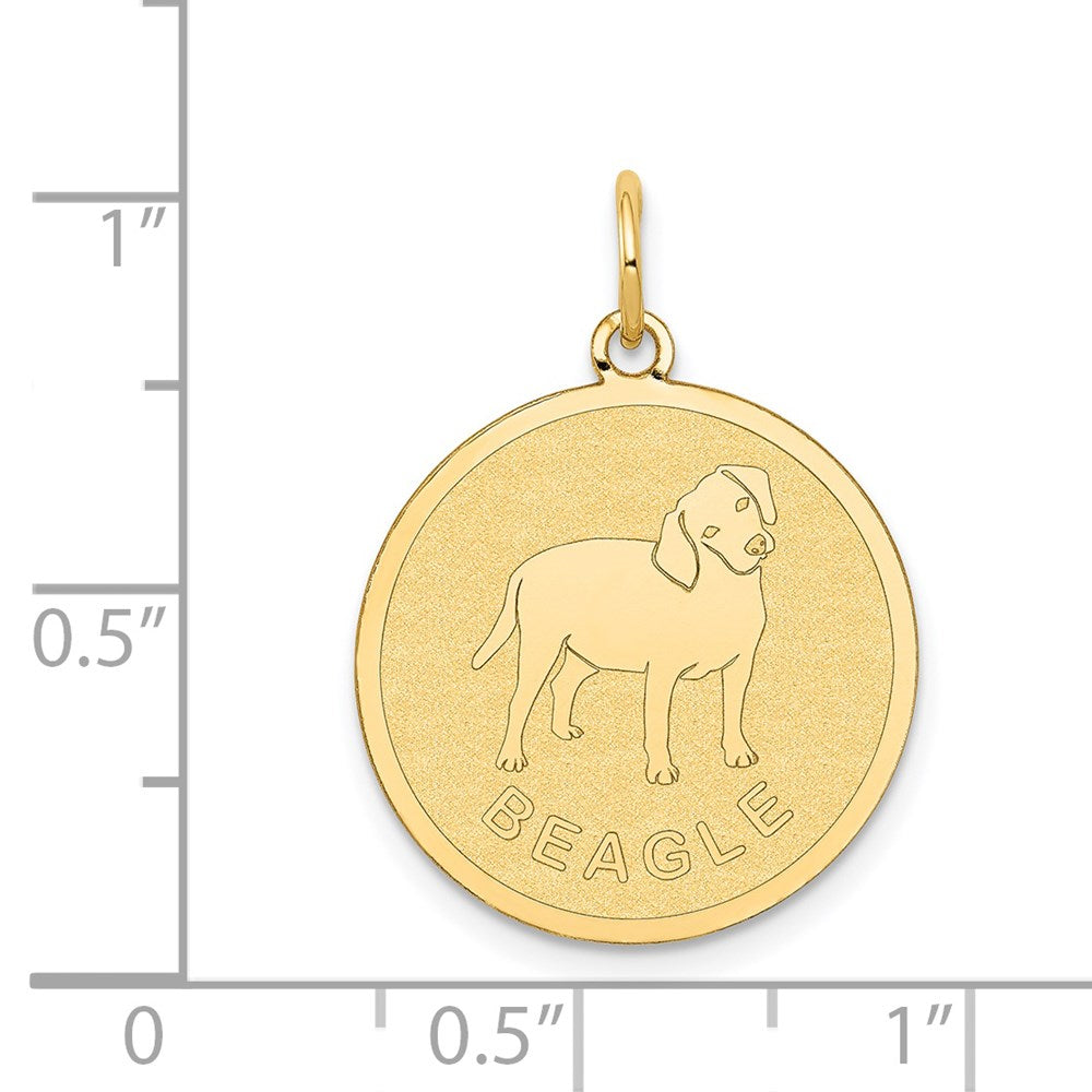 BEAGLE Engravable Disc Dog Charm - WBC