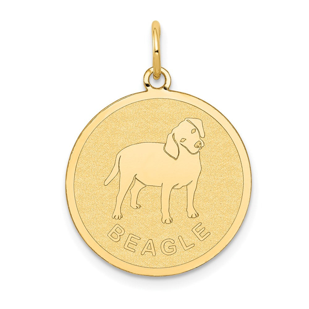 BEAGLE Engravable Disc Dog Charm - WBC