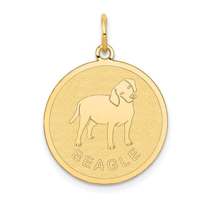 BEAGLE Engravable Disc Dog Charm - WBC