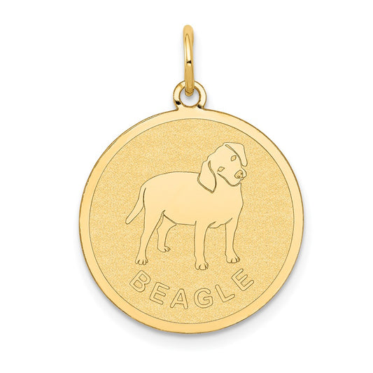 BEAGLE Engravable Disc Dog Charm - WBC
