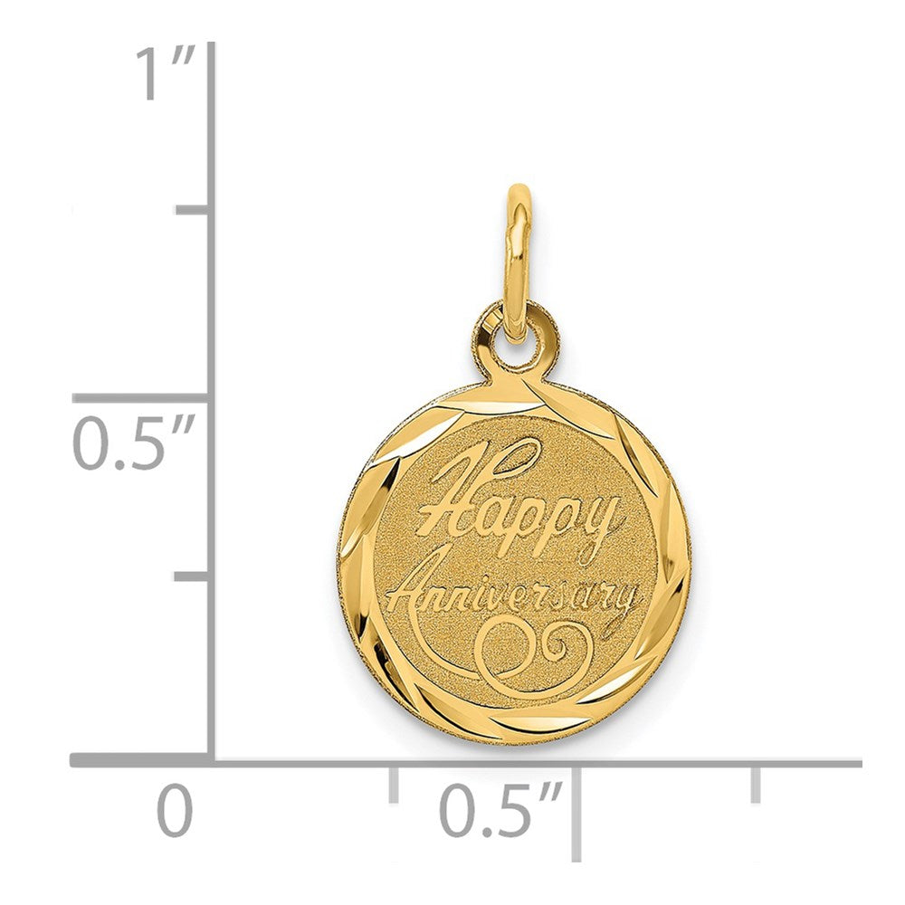 HAPPY ANNIVERSARY Engravable Disc Charm - WBC