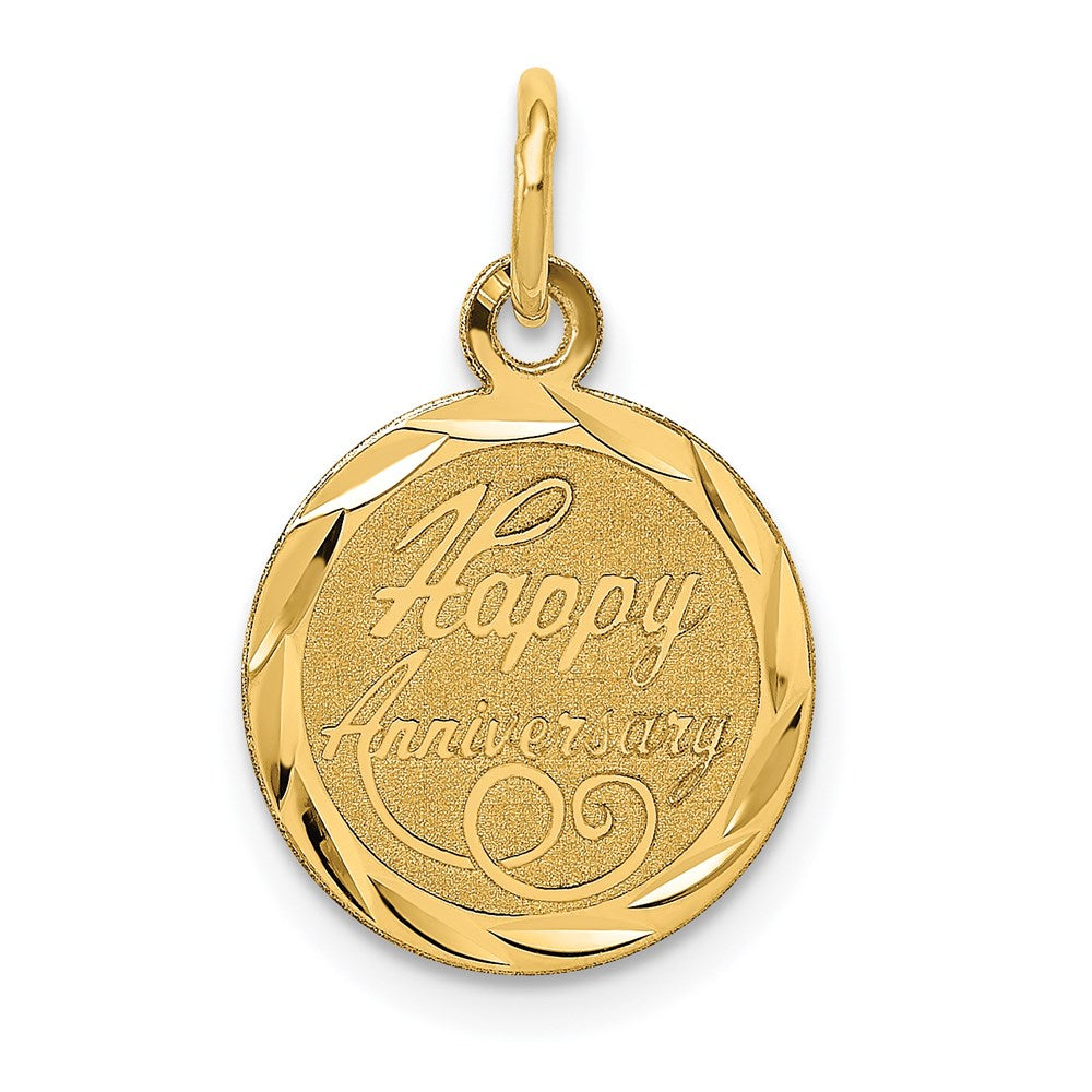 HAPPY ANNIVERSARY Engravable Disc Charm - WBC