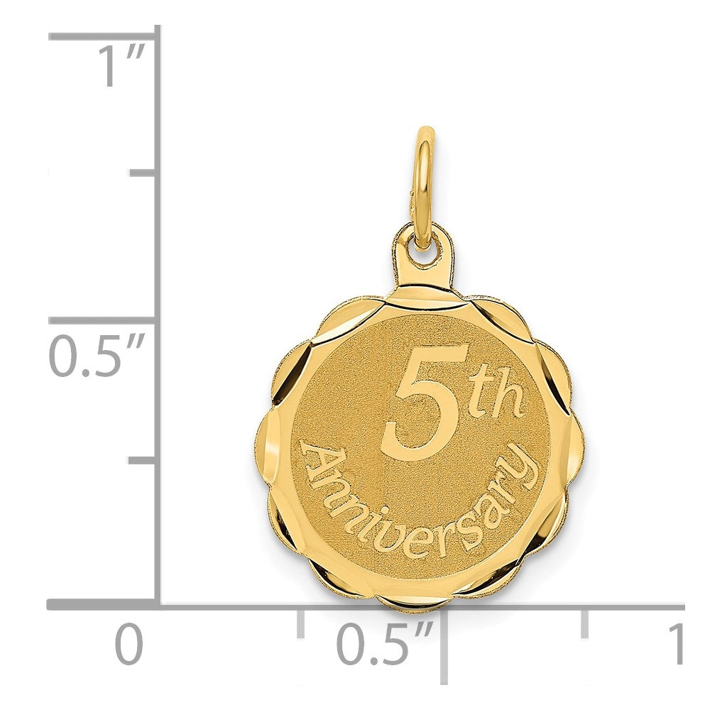 5th ANNIVERSARY Engravable Disc Charm - WBC
