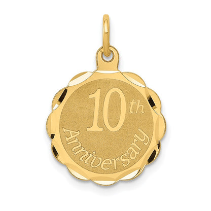 10th ANNIVERSARY Engravable Disc Charm - WBC