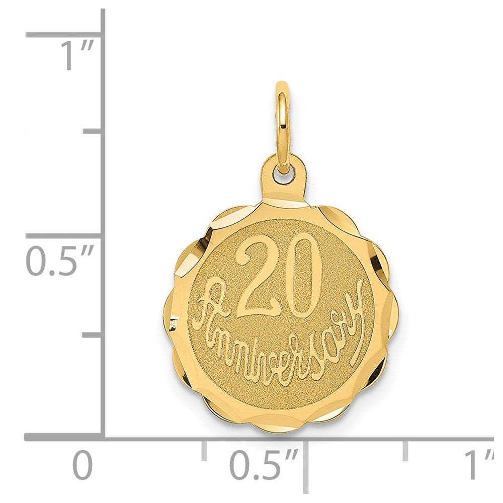 20 ANNIVERSARY Engravable Disc Charm - WBC