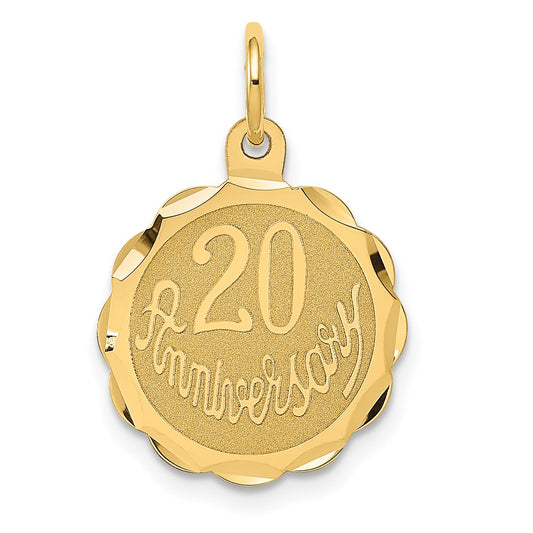 20 ANNIVERSARY Engravable Disc Charm - WBC