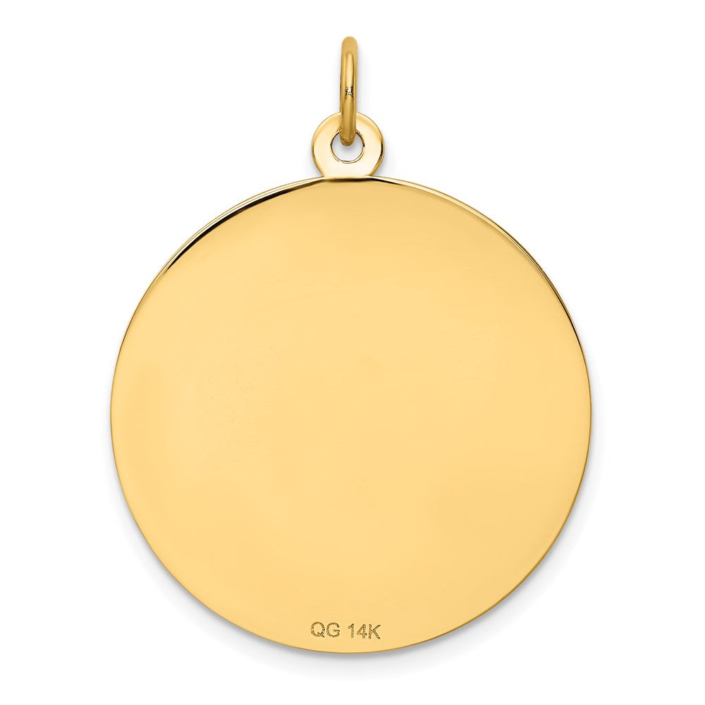 HAPPY ANNIVERSARY Blue and Red CZ with Bells Engravable Disc Charm - WBC