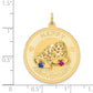 HAPPY ANNIVERSARY Blue and Red CZ with Bells Engravable Disc Charm - WBC