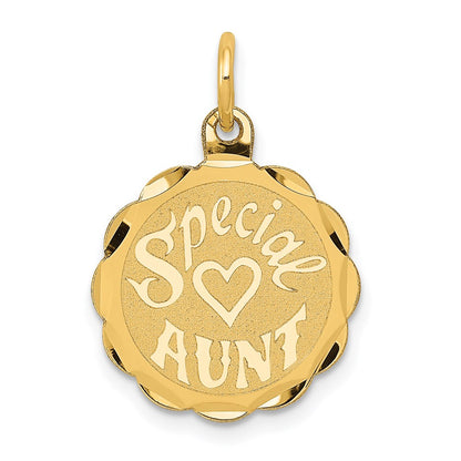 SPECIAL AUNT Engravable Disc Charm - WBC
