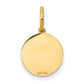 Small BAPTISM with Cross Round Disc Charm - WBC