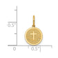 Small BAPTISM with Cross Round Disc Charm - WBC