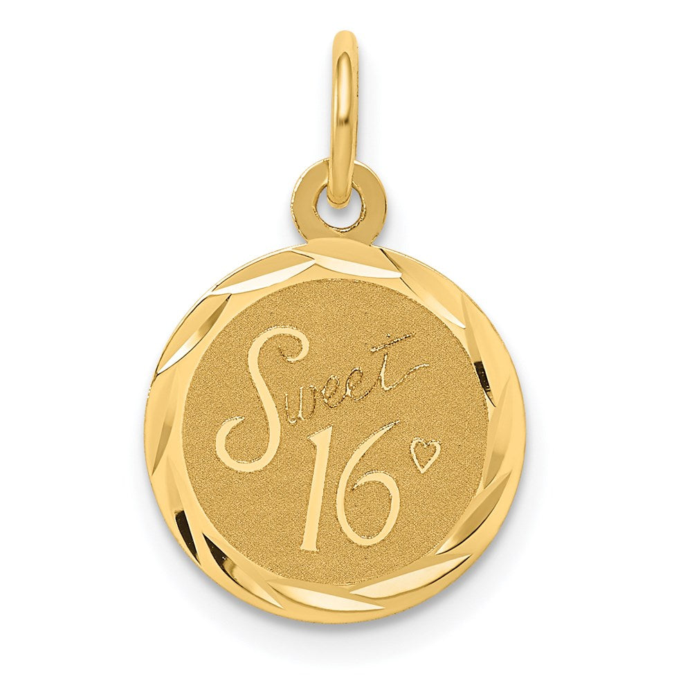 SWEET 16 Engravable Disc Charm - WBC