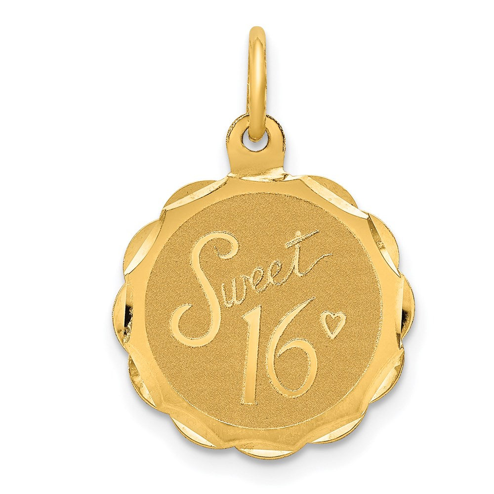 SWEET 16 Engravable Disc Charm - WBC