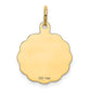 Polished Satin HAPPY BIRTHDAY with Cake Engravable Disc Charm - WBC